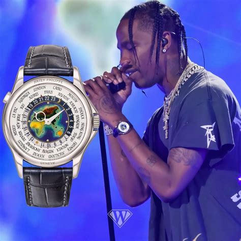 travis scott patek|travis scott world time watch.